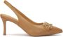 Kazar Leather slingback pumps with a chain - Thumbnail 1