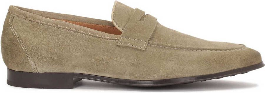 Kazar Lekkie loafersy z miękkiego zamszu taupe|79917-02-TP|42