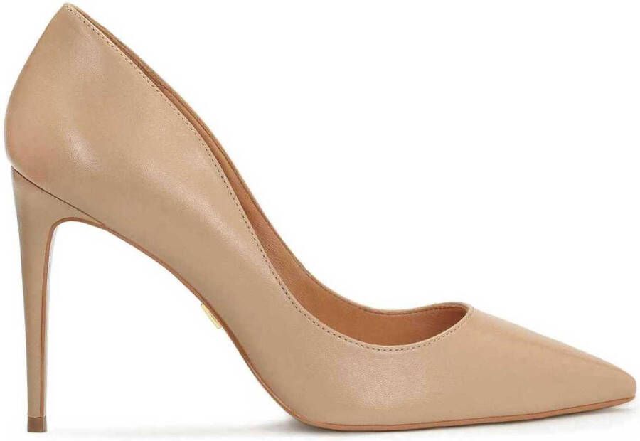 Kazar Leren pumps in nude kleur