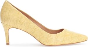 Kazar Escarpins jaune clair en cuir gaufré