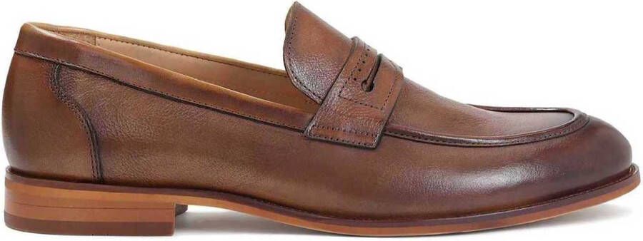 Kazar Heren instap smart casual suède loafers Brown Heren
