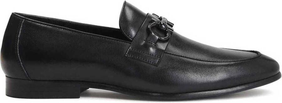 Kazar Mannen zwarte loafers met metalen bit