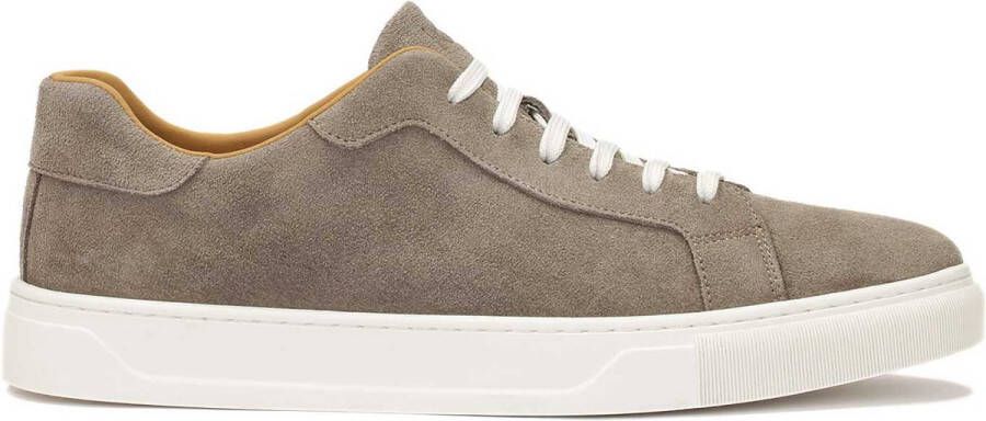 Kazar Minimalist suede sneakers in taupe color
