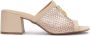 Kazar Muiltjes op brede hak met luchtig mesh materiaal Beige Dames - Thumbnail 1