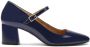 Kazar Donkerblauwe gelakte pumps met lage hak Blue Dames - Thumbnail 1