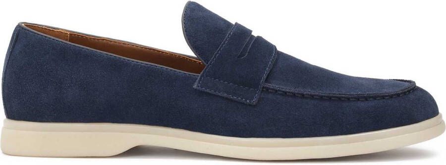 Kazar Navy blue slip-on casual half shoes