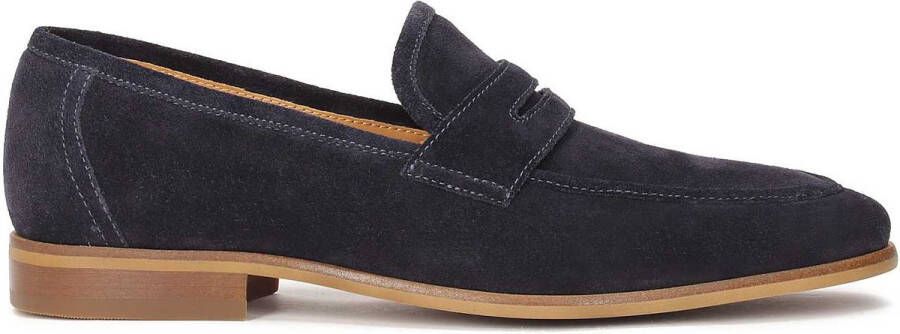 Kazar Marineblauwe suède loafers Blue Heren