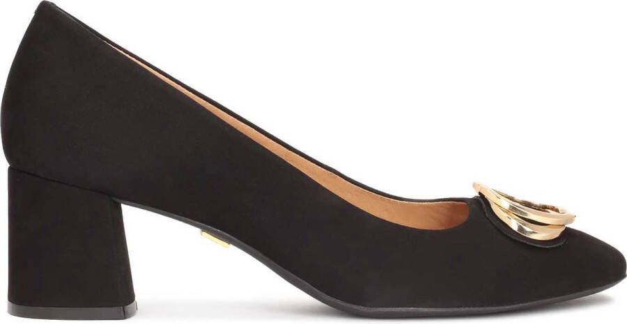 Kazar Nubuck pumps with a wide heel