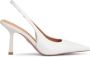 Kazar Off white pumps op een slanke stiletto met een vierkante hak White Dames - Thumbnail 1