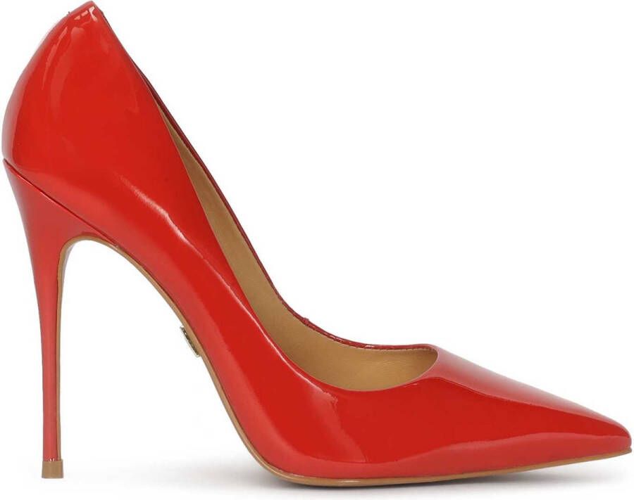 Kazar Red lacquered stilettos with a slender heel