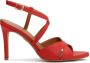 Kazar Czerwone skórzane sandały ze skrzyżowanymi paskami|70245-01-04|38 - Thumbnail 1