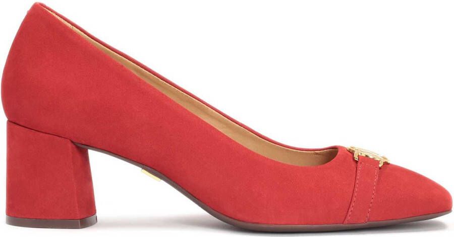 Kazar Red nubuck pumps