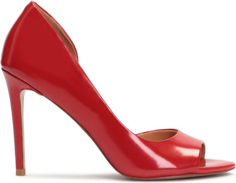 Kazar Red open-toe pumps