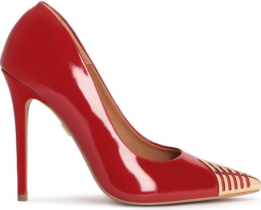 Kazar Rode lakleren pumps met versierde tenen Red Dames
