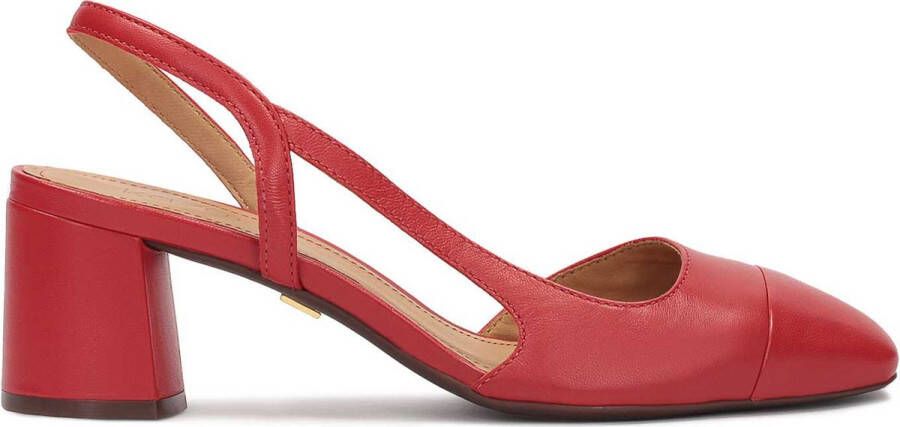 Kazar Red pumps with an uncovered heel