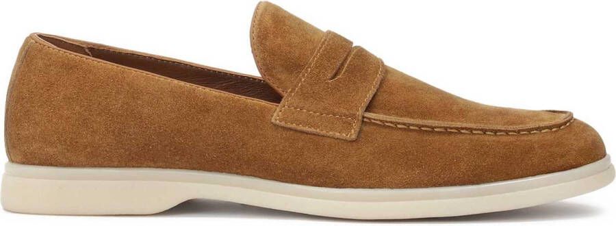 Kazar Slip-on suede half shoes in brown color