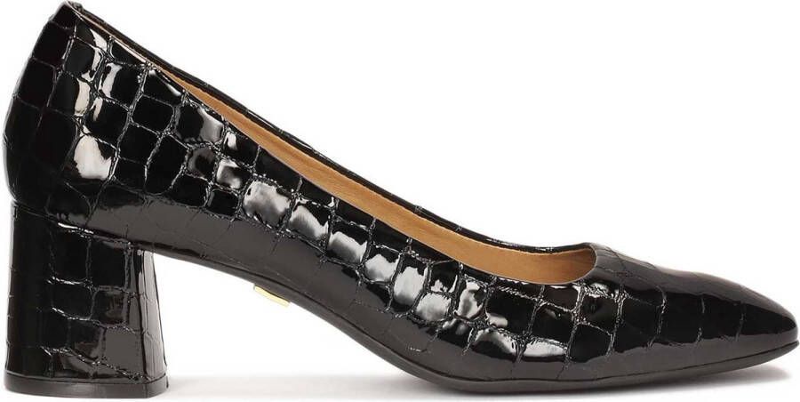 Kazar Gestempelde lakleren pumps Black Dames