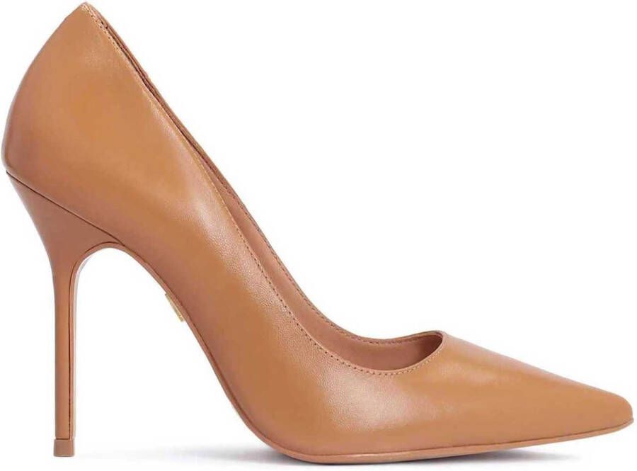 Kazar Stilettos en cuir marron clair sur un talon élégant