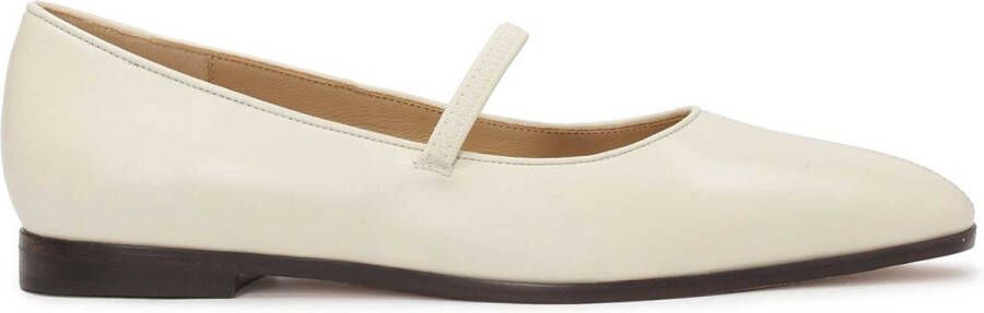 Kazar Studio Ballerinas in white color on a flat sole