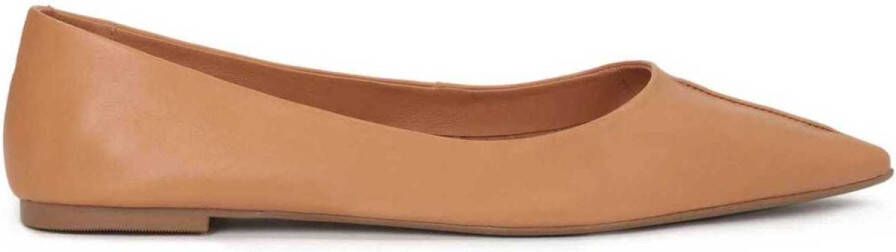 Kazar Studio Ballerines confortables en cuir brun clair