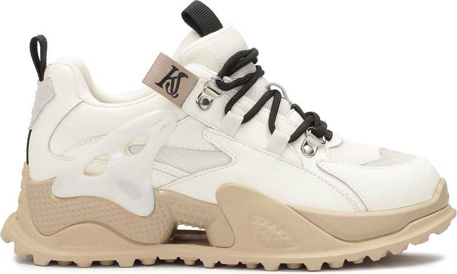 Kazar Studio Beige sneakers van gecombineerde materialen Beige Dames