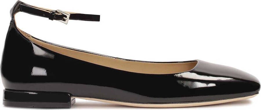 Kazar Studio Black lacquered pumps in Mary Jane style