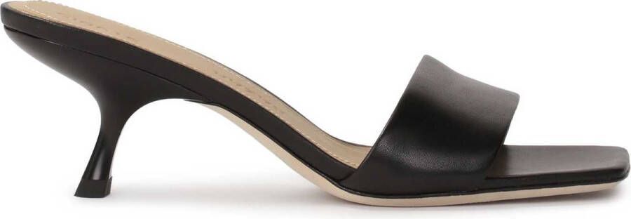 Kazar Studio Zwarte muilezels met lage originele hak Black Dames