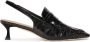 Kazar Studio Black open-toe pumps with slingback heel - Thumbnail 2