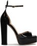 Kazar Studio Zwarte lakleren plateau sandalen Black Dames - Thumbnail 1