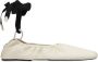 Kazar Studio Flexibele leren ballerina's met een vouw White Dames - Thumbnail 1