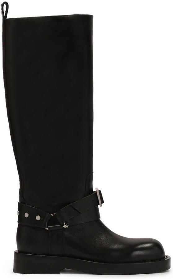 Kazar Studio Black boots with slip-on upper on a flat sole