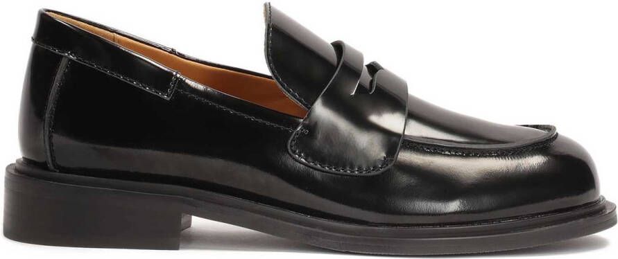 Kazar Studio Gelakte schoenen met stiksels aan de voorkant Black Dames