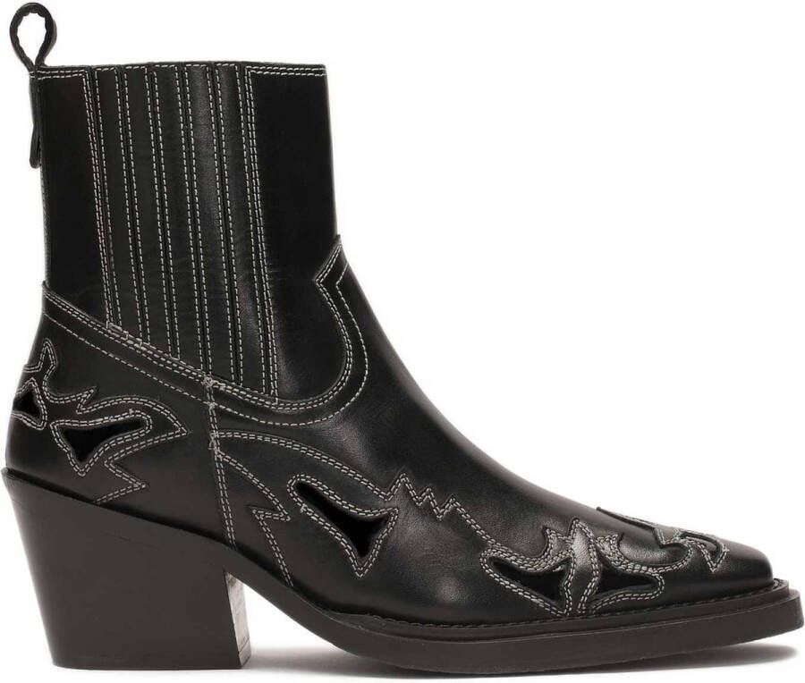 Kazar Studio Leather cowboy boots with cut-out pattern