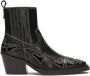 Kazar Studio Leather cowboy boots with cut-out pattern - Thumbnail 1