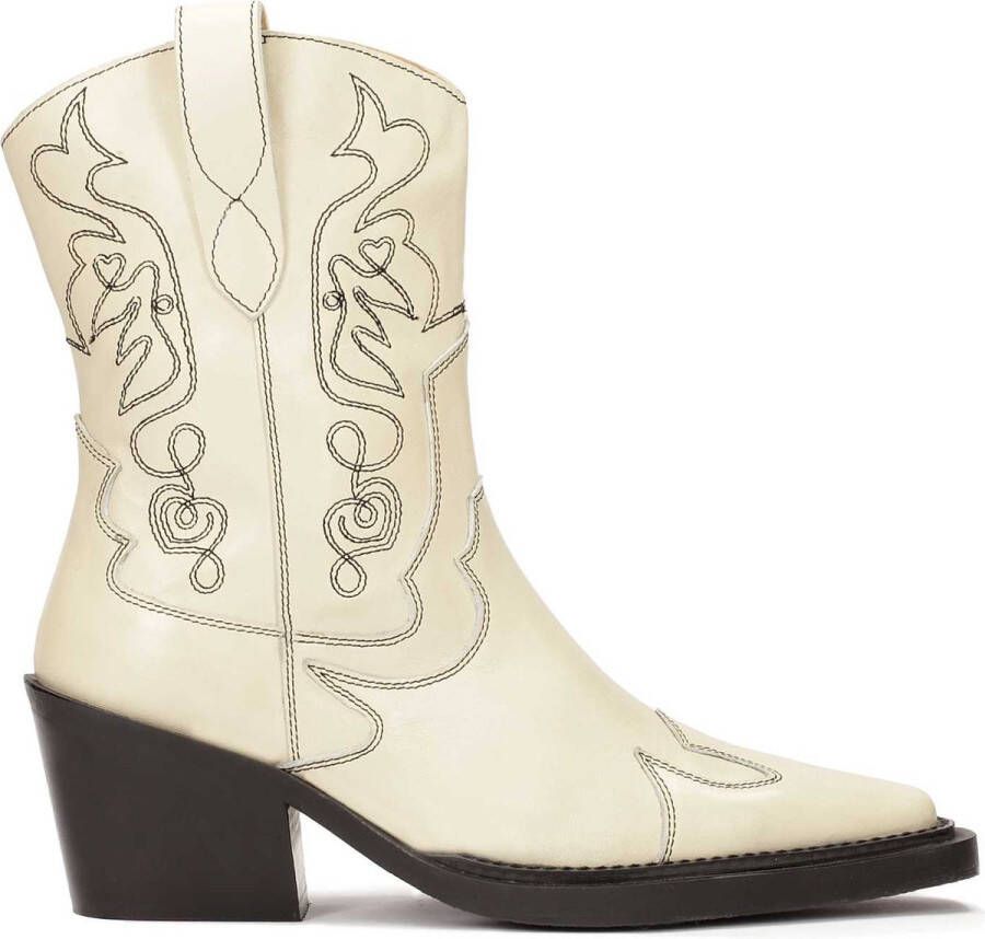 Kazar Studio Leather cowboy boots with rounded upper