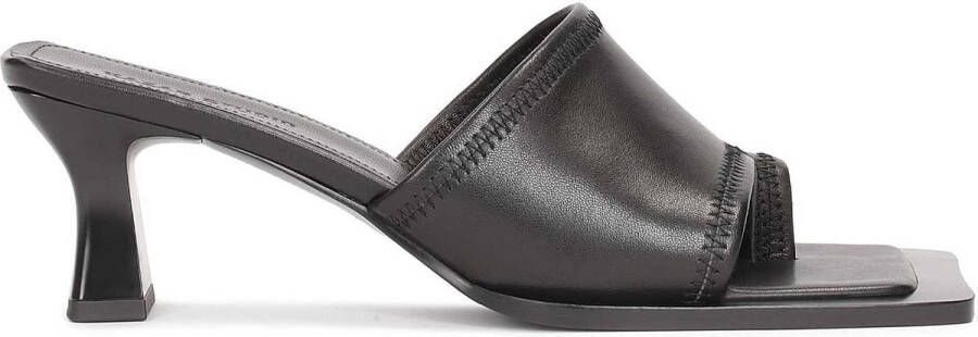 Kazar Studio Skórzane klapki na niskim obcasie|78005-01-00|39