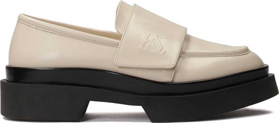 Kazar Studio Leather shoes on a flat sole with a platform