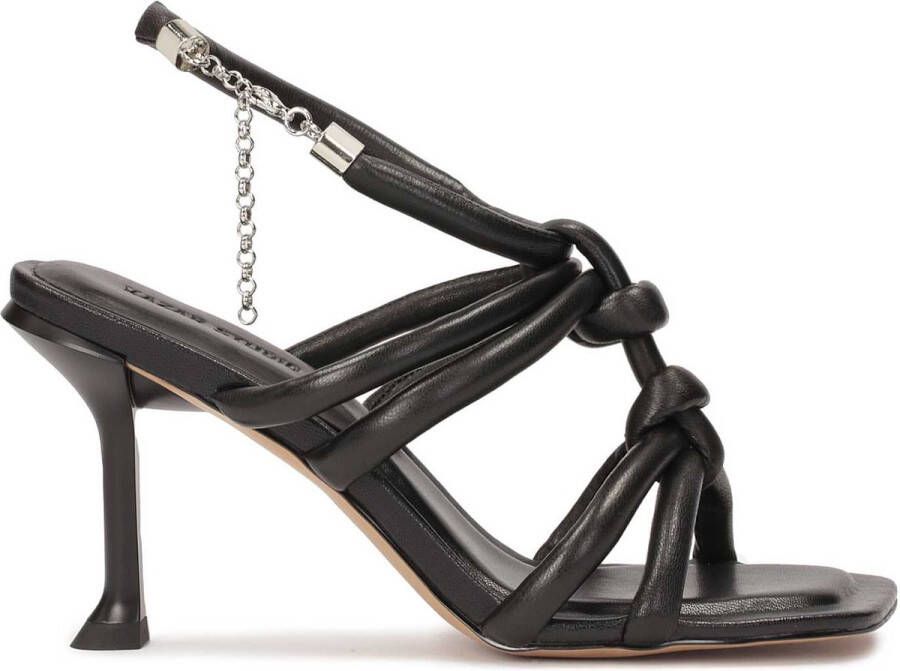 Kazar Studio Leather stiletto heel sandals with adjustable fastening