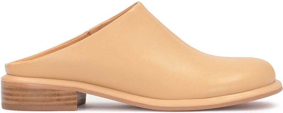 Kazar Studio Lichtbruine slip-on flip-flops met uitgesneden bovenkant