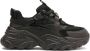 Kazar Studio Moderne zwarte leren sneakers voor dames op een dikke zool Black Dames - Thumbnail 1