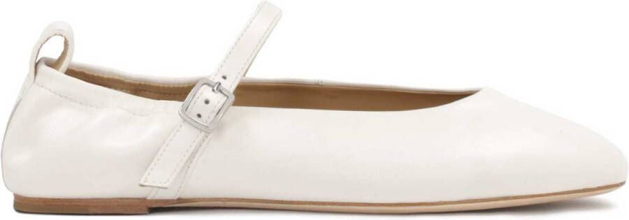 Kazar Studio White leather ballerinas with strap