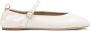 Kazar Studio White leather ballerinas with strap - Thumbnail 1