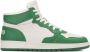 Kazar Studio White leather sneakers with green inserts - Thumbnail 1