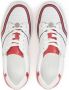 Kazar Studio Witte sportschoenen met rode inzetstukken op een comfortabele zool - Thumbnail 10
