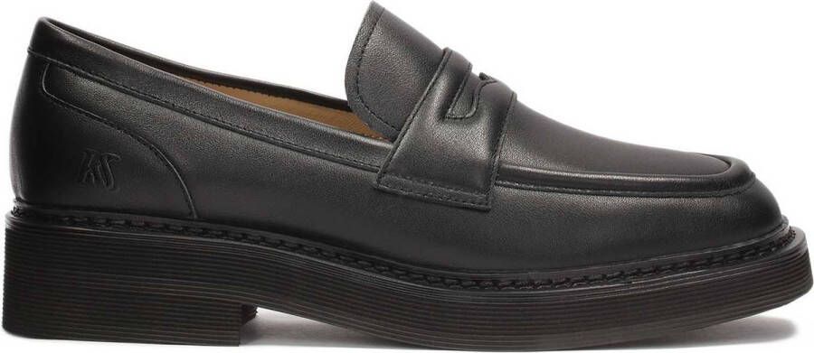 Kazar Studio Women's leather half shoes in black color
