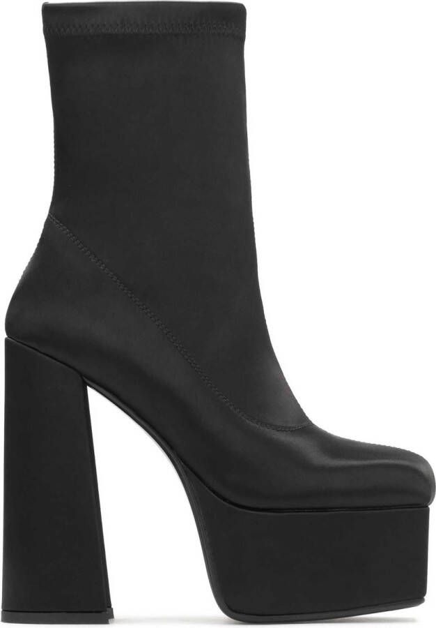 Kazar Studio Zwarte enkellaarsjes voor dames met een stijlvol platform en een brede hak Black Dames - Foto 1