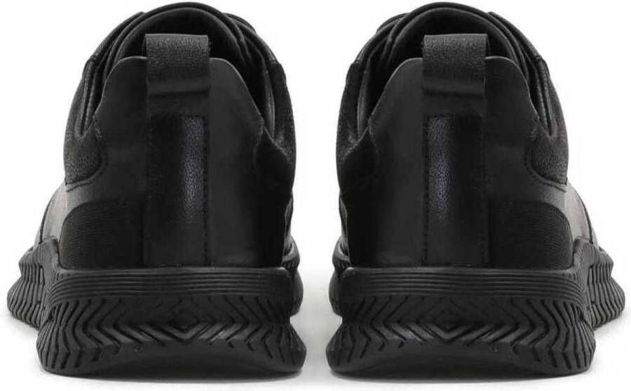 Kazar Zwarte Leren Sneakers voor Mannen Black Heren