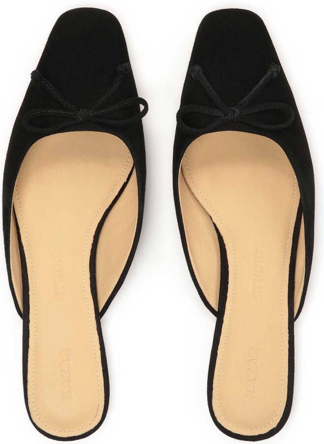 Kazar Studio Zwarte muiltjes voor dames met bedekte tenen Black Dames