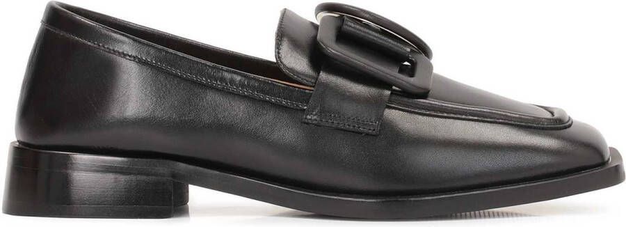 Kazar Studio Zwarte slip-on platte schoenen op een platte zool