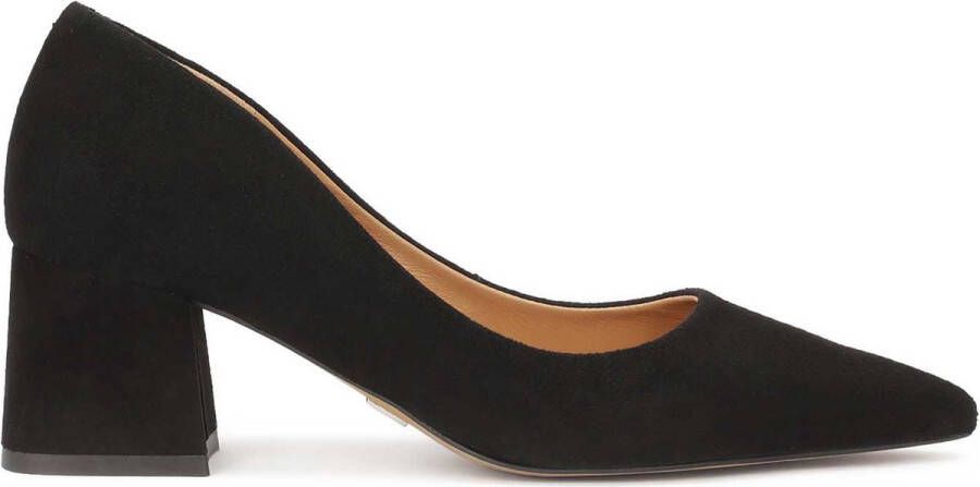 Kazar Suede black minimal style pumps